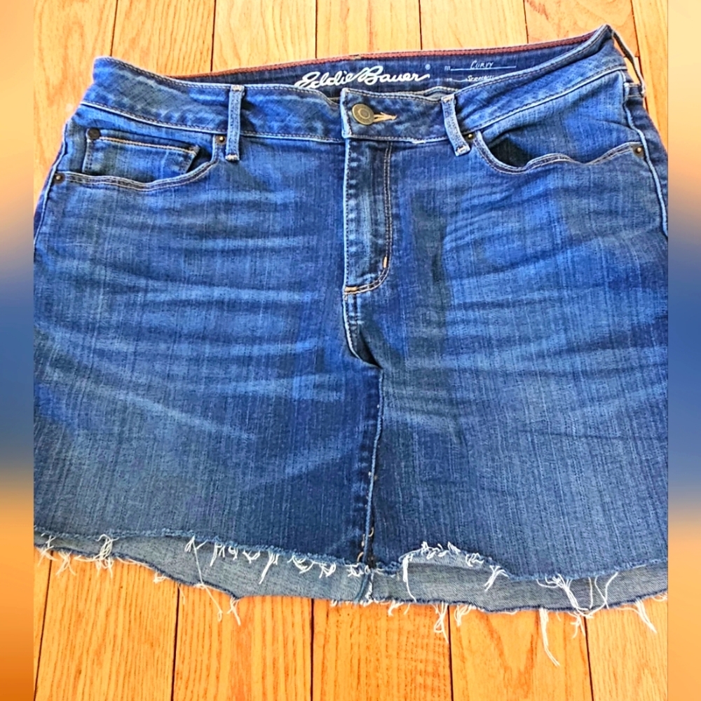 Eddie Bauer Blue Denim Skirt